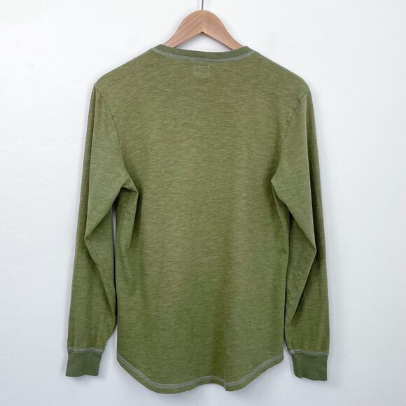 Civilianaire Men's Green Crewneck Long Sleeve Shirt - Picture 5 of 6